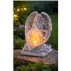 Image 1 : Moonrays Solar Angel with Crackle Glass Ball Outdoor Light