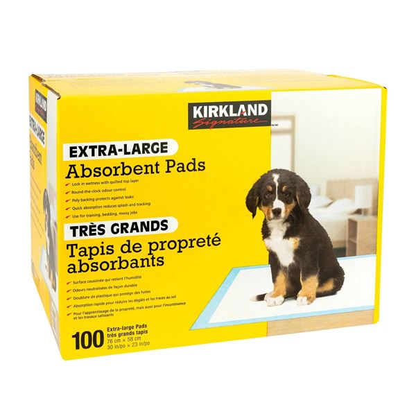 Kirkland Signature Extra-Large Absorbent Pads, Pack of 100