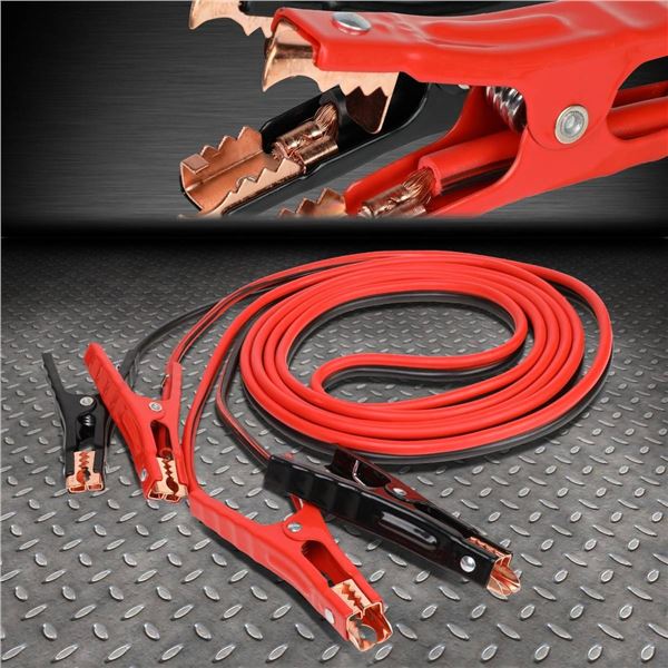 Emergency Zone Booster Cables with 16-Foot Length and 6-Gauge Wire