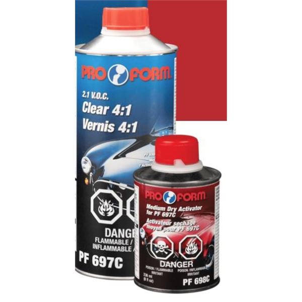 ProForm PF 697C Clearcoat and PF 698C Medium Activator, Lot of 2