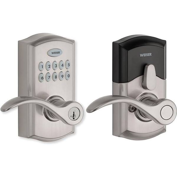 Weiser Smartcode 10 Satin Nickel Keyless Entry Door Lock/Deadbolt Lock, Keypad Door Lock with Auto L