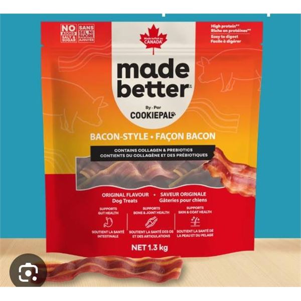Made Better by Cookiepal Bacon-Style Dog Treats 1.3 kg