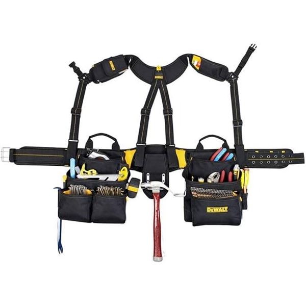 DeWalt 20-Pocket Pro Framer’s Combo Apron with Yoke-Style Suspenders