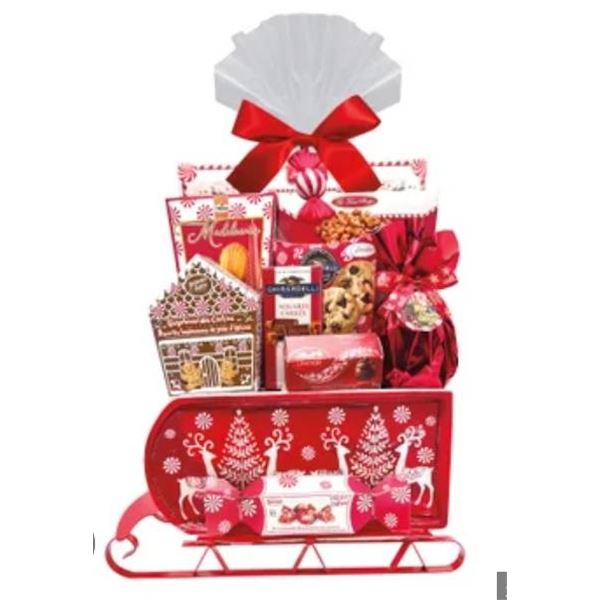 Christmas Ceramic Serving Tray with Assorted Holiday Treats
