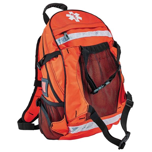 Rothco EMS Trauma Backpack in Orange with Reflective Strips