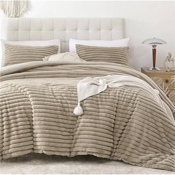 Smoofy Beige Twin 5-Piece Comforter Set