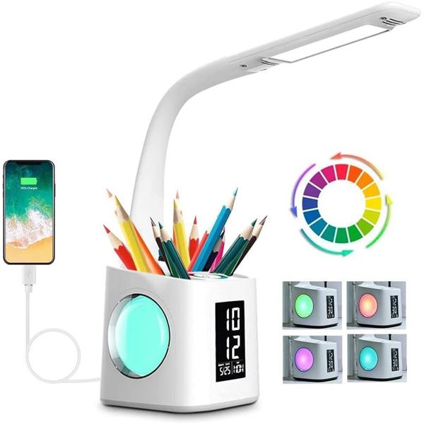 LED Desk Lamp With Touch Dimmer and Multi-Function Display