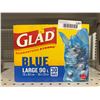 Image 2 : Glad Blue Large 90L Garbage Bags, 30 Count, Large ( 76×83 cm )