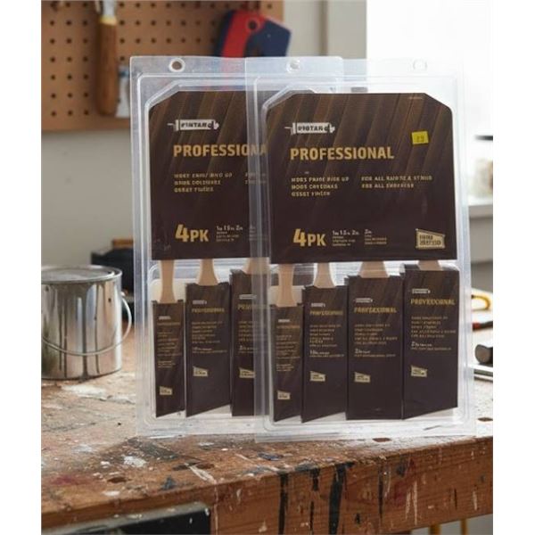 Pintar Professional 4-Piece Paint Brush Set (Lot of 2)