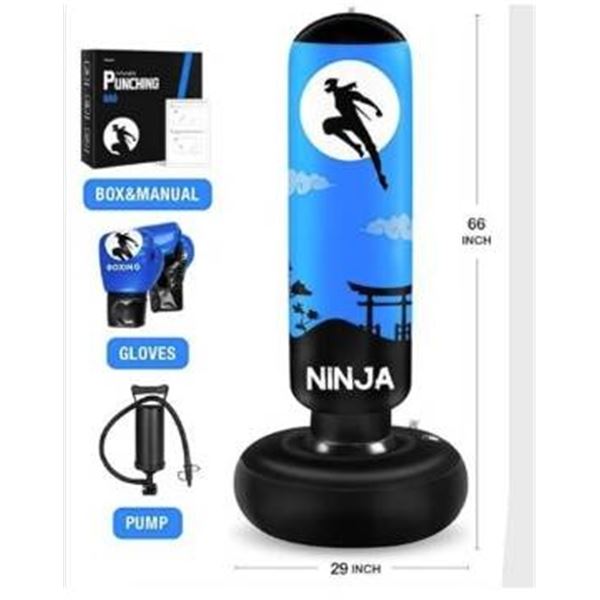 Esnowlee Inflatable Punching Bag Set With Accessories for Ages 3+