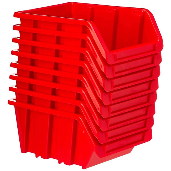 Steelcore 6-Piece Medium Stackable Organizer Bin Set