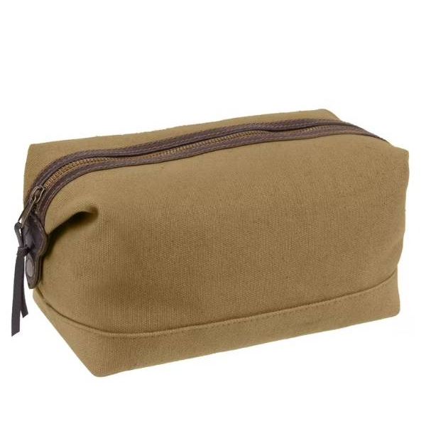 Rothco Canvas & Leather Travel Kit, coyote brown