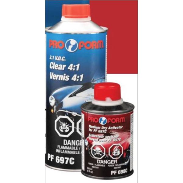 Pro Form PF 697C Clear 4:1 and PF 698C Medium Activator, Lot of 2