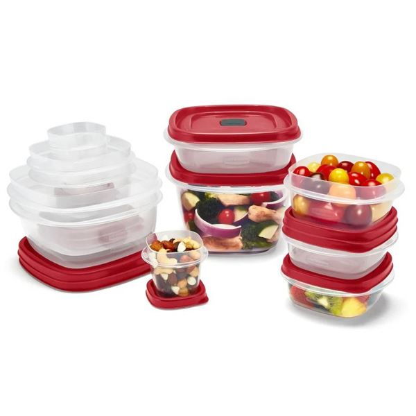 Rubbermaid Easy Find Lids Plastic Food Storage Containers – 24 Pieces