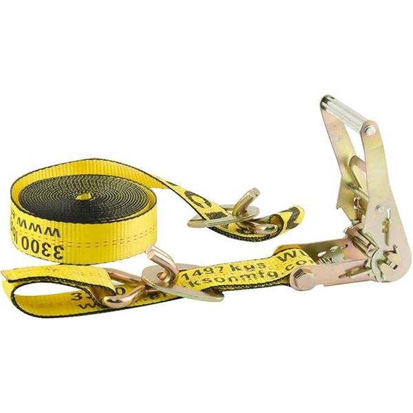 Erickson 2 in x 30 ft 10,000 lb Ratchet Strap with Flat Hooks, Model 58500