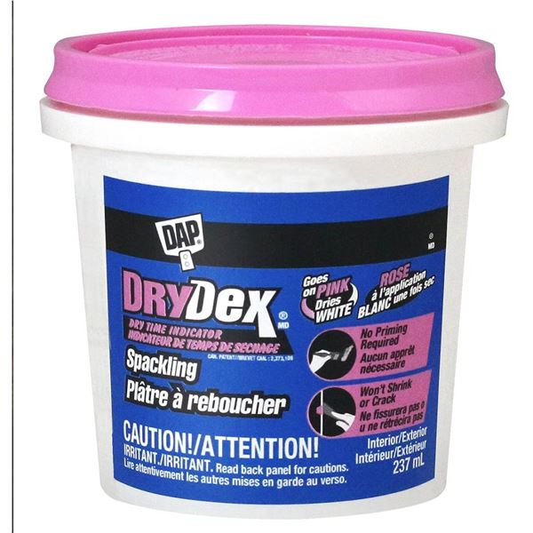 DAP DryDex Spackling, 237 mL Tubs, Pack of 6