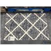 Image 1 : Lot of 2 Mineral Spring Microfiber Rugs, Diamond Pattern, 75 x 135 cm