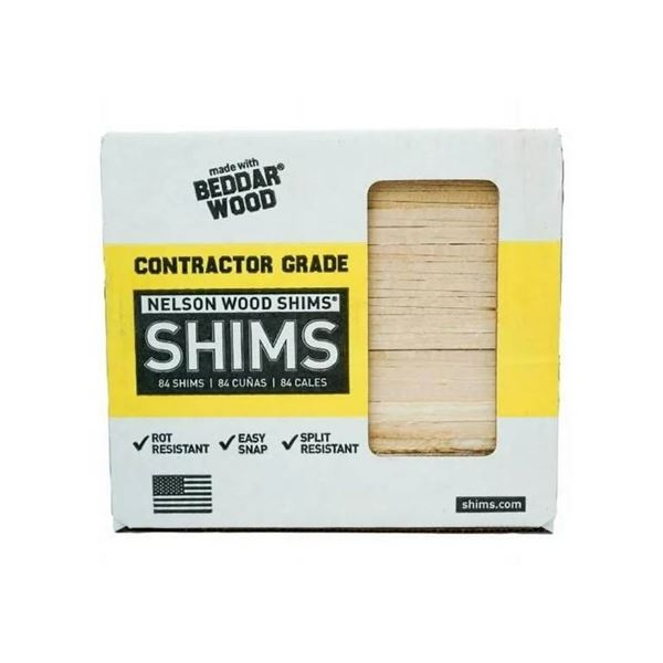 Nelson Wood Shims Contractor Grade, Lot of 2 (84 pieces per pack)
