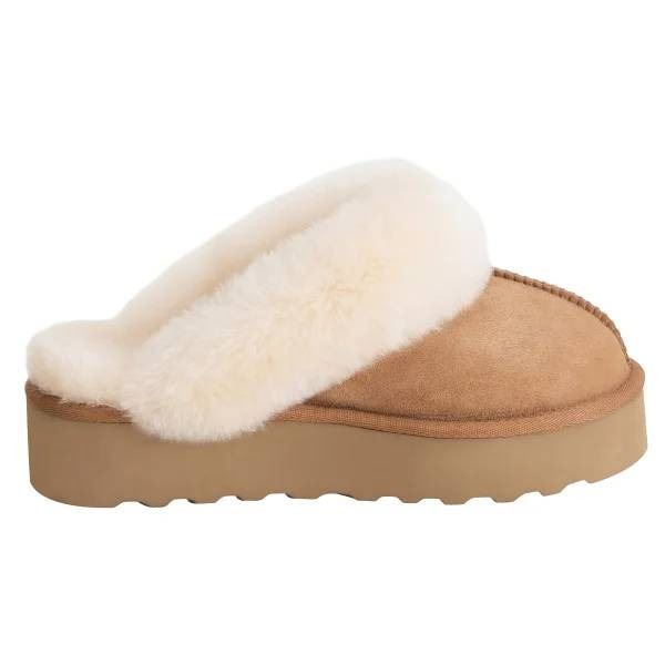Kirkland Ladies’ Shearling Platform Slipper, Size 8