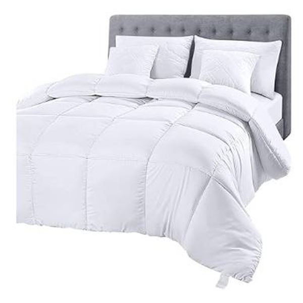 Utopia Bedding Premium Comforter – Queen Size, White, Polyester Filling