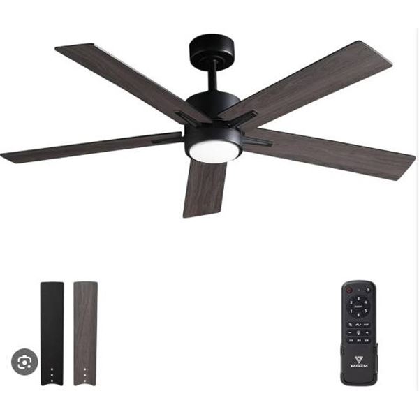 VAGIZM 52-Inch LED DC Motor Ceiling Fan Model CFL-012W5/CFL-012B5