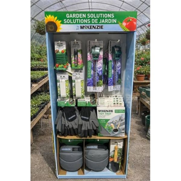 McKenzie Gardening Tools and Accessories Display with Multiple Products