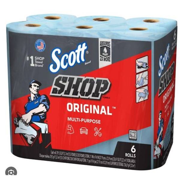 Scott Shop Towels Multi-Purpose Rolls – Set of 6