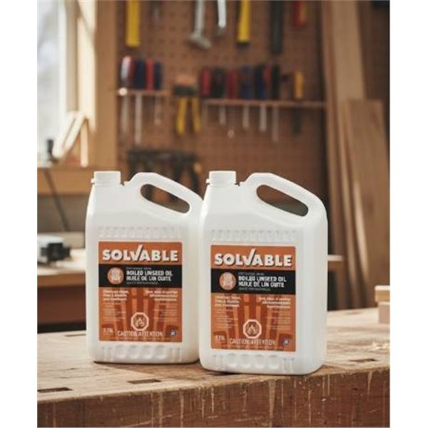Solvable Boiled Linseed Oil 3.78L Professional Grade – Lot of 2