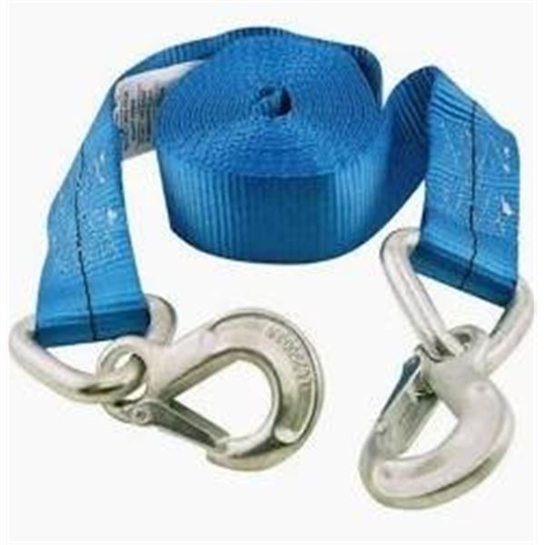 Blue Heavy-Duty 250 LB Load Strap with Hooks