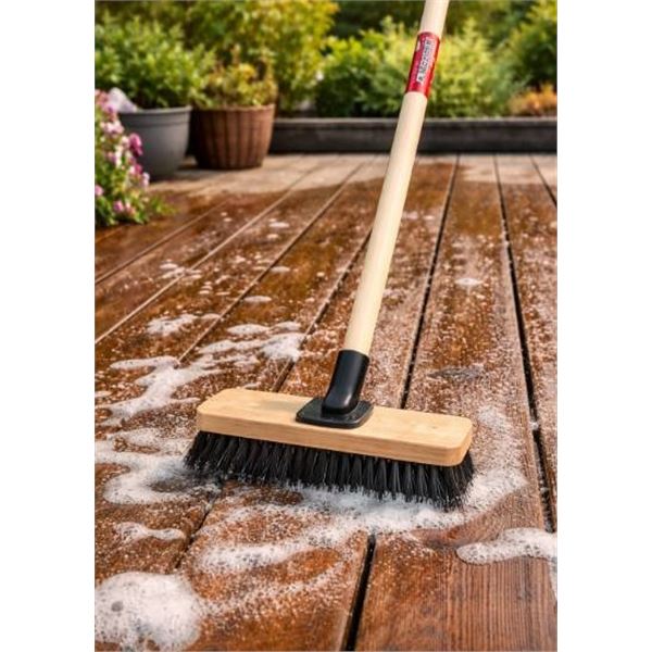 Wooster Sherlock R057 Handle with Quickie Bulldozer Deck Scrub Brush