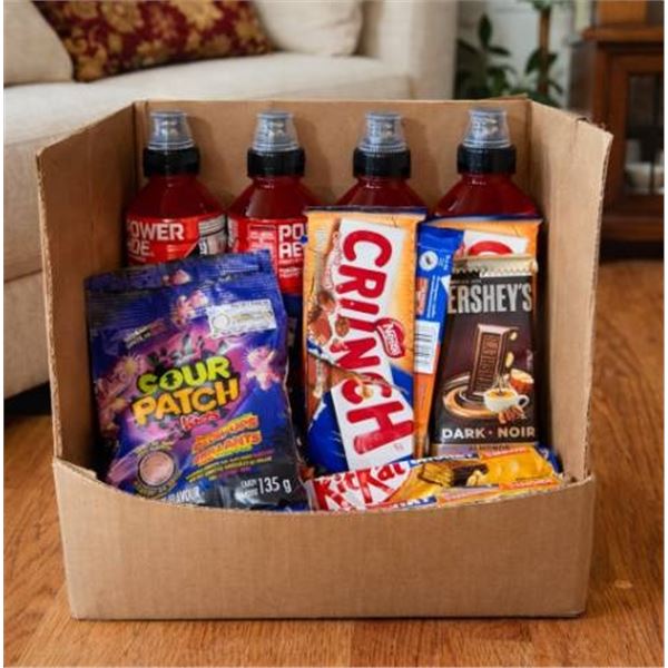 Assorted Snack Items and Drinks