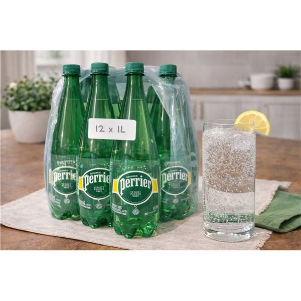 12-Pack of Perrier Carbonated Natural Spring Water 750ml Bottles