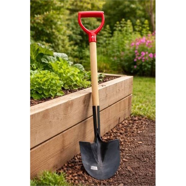 Homebase Round Point Shovel with D-Grip Handle