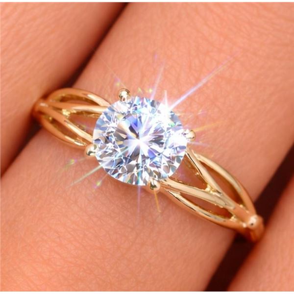 $2500, 10K(1.45g), LAB DIAMOND(0.55CT)SOLITAIRE RING, size 5, appraised value $2500, ring resizeable