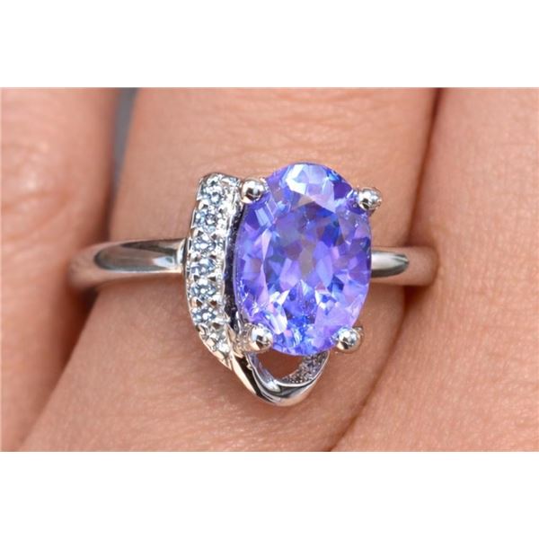 $200, SILVER(2.7g), AMETHYST (1ct) RING, retail value $200