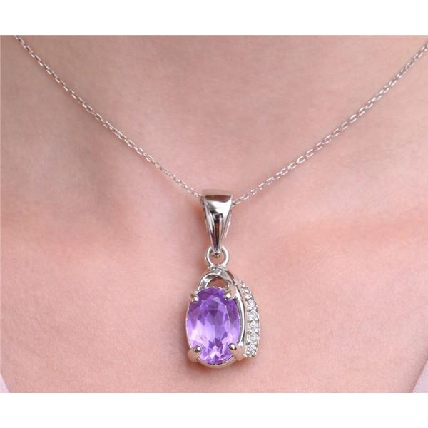 $120, SILVER(1.04g), AMETHYST (1ct) PENDANT, retail value $120