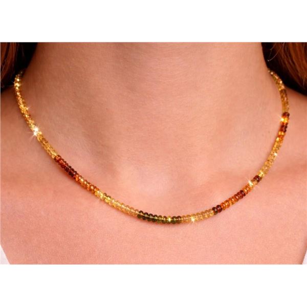 $600, SILVER NATURAL FANCY RAINBOW COLOR TOURMALINE (APP 30ct) NECKLACE 16", retail value $600
