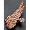 Image 5 : $200, SILVER(7.63g),  CZ WITH WING DESIGN RING, retail value $200