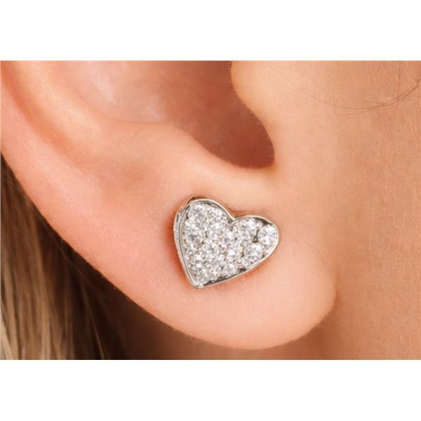 $30, SILVER CZ EARRING, retail value $30