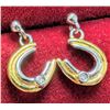 Image 4 : $60, SILVER(1.4g), GENUINE DIAMOND (0.02ct) "FIRST" LABEL EARRING, retail value $60