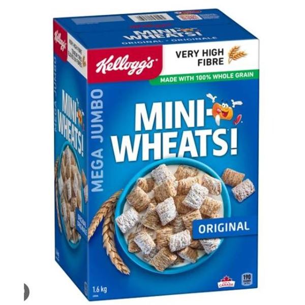 Kellogg’s Mini-Wheats Mega Jumbo Cereal, 1.6 kg, Made in Canada