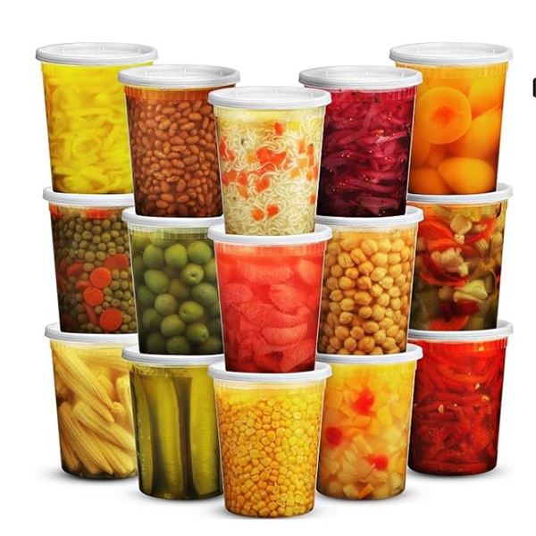 JoyServe 32 Oz Deli Food Containers with Lids – (36 Sets) Quart Size Airtight Food Storage 