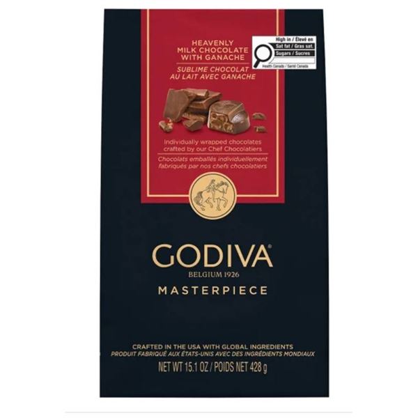 Godiva Masterpiece Heavenly Milk Chocolate with Ganache, 428 g