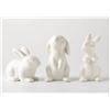 Image 2 : Lot of 3 White Ceramic Rabbit Decorations
