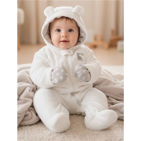 Carter’s Fleece Footed Jumpsuit Pram, Size 3-6M