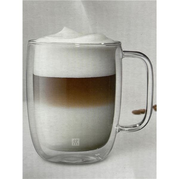 Zwilling Sorrento Plus Latte Macchiato Glasses with Handle, 450 ml, Set of 2