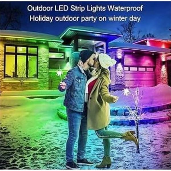 Outdoor LED Strip Lights, 300ft, Waterproof Design