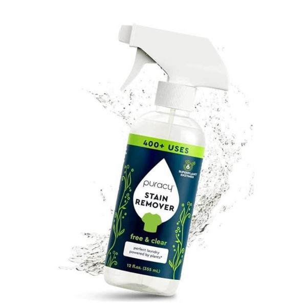 Lot of 2 Puracy Stain Remover, Natural Based Travel and Laundry Stain Cleaner Unscented (Stain Remov