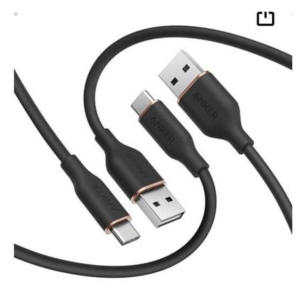 Lot of 2 – Anker Cable, USB A to USB C Cable for iPhone 16 15 ro Max Plus and More (6FT, 2P