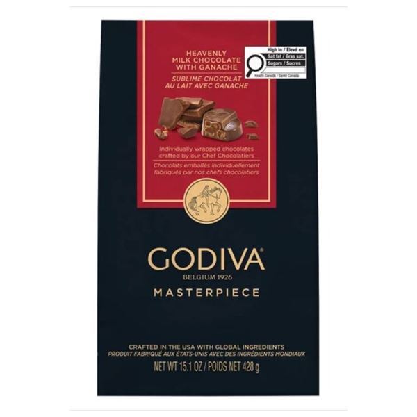 Godiva Masterpiece Heavenly Milk Chocolate with Ganache, 428 g